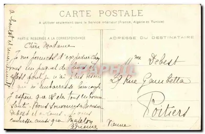 De Dunes en de Atlantische Oceaan bij Cap Féré — Henry Guellier, 31, 42 bis en 14, rue Fondouze — Achterkant