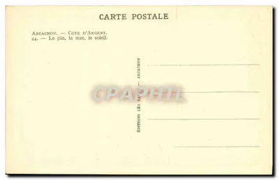 Arcachon — Côte d'Argent — Cypres, morze, słońce. — Les Nevers — Rewers