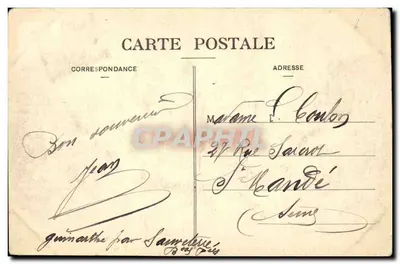 Bordeaux — Szczegóły Katedry św. Andrzeja i Wieży Pey-Berland — Marcel Delboy, fototypia, Bordeaux — Rewers