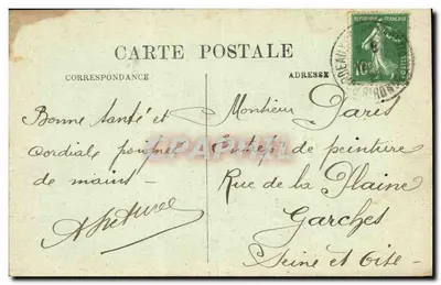 Stara pocztówka Bordeaux Le Lycee — Rewers