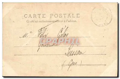 Mirande — O Donjon de Tillac perto de Mirande — J. Léon Photo, Auch — Verso