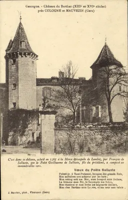Castelo do Barthas (séculos XIII e XVI) — perto de COLOGNE e MAUVEZIN (Gers) — J. Barrieu, fot. Fleurance (Gers)