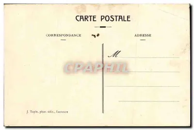 Bilhete postal antigo Mauvezin O Hotel de Ville — Verso