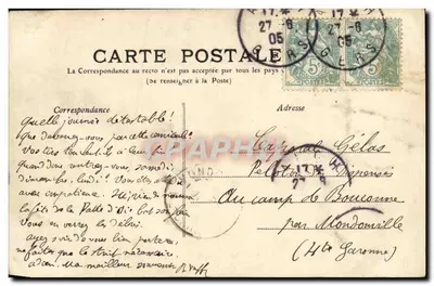 Auch (Gers) — Vue du Pont Saint-Pierre - Escalier et Cathédrale — J. Tapie, Phot.-edit, Auch — Verso
