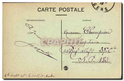 Auch (à vista de pássaro) — Catedral de Santa Maria, Torre de Armagnac e Escada monumental — Editor Frezignac, foto Auth — Verso