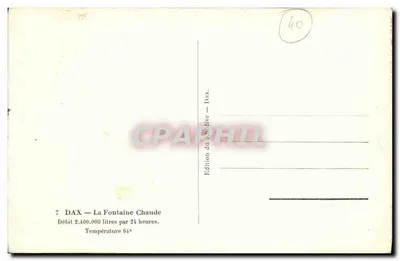 Dax — Fontanna Ciepła — Wydawnictwo Południowego Zachodu — Dax — Rewers