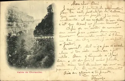 Vale de Choranche — vista de canyon — editor não identificado, número de série não visível
