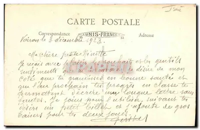 Voiron (Isère) — Vista Geral e a Grande Sure — Edição Savret, n°203 — Verso