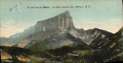 Bilhete postal antigo Environs de Mens Le Mont Aiguille