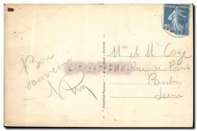 Wielki Pic i tablica orientacyjna Galibiera — Najpiękniejsze miejsca w Dauphiné — A.M. — Rewers