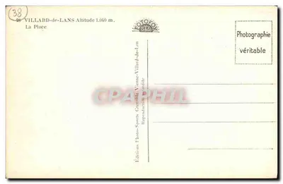 Villard-de-Lans — Plac — Wydawnictwo Photo-Sports Grenoble-Vienne — Rewers
