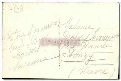 Villard de Lans — Cachoeira da Bourne — Bilhete postal antigo n°57 — Verso
