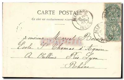 Allevard - Torre do Treuil — cliché J. G. - L. Pons, papelaria-editora, Grenoble — Verso