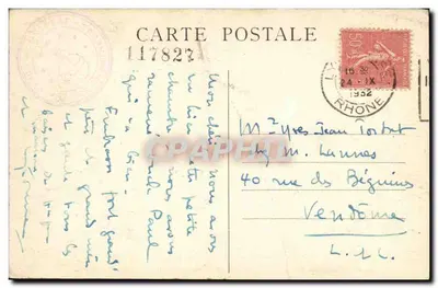 Dauphiné — 83. Mosteiro da Grande-Chartreuse — Celula de um monge — Verso