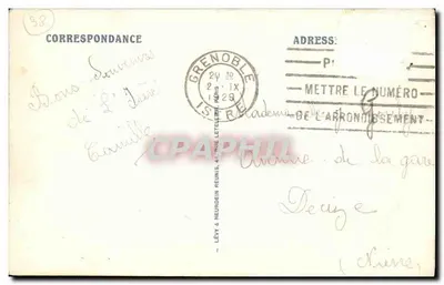 Grenoble - Widok na rzekę Isère i łańcuch Alp - LL — Rewers