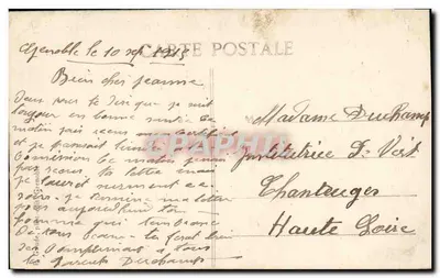 Grenoble — L'Île-Verte, o Isère e as Alpes — Editor: C. BOURG — Verso
