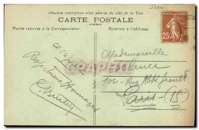 Voreppe (Isère) — Vista geral e o Bec de l'Échaillon — editor C. Bauffert, Grenoble, n° 5158 — Verso