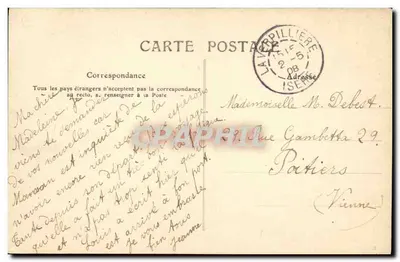 La Verpillière — Avenida da Estação — editor V. Sage — Verso