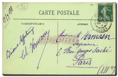 Saint-Martin-d'Uriage — Ogólny widok — Wydawca J. Boulard — Rewers