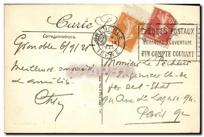 Grenoble — Sainte-Marie-d'En-Haut e o Quai Perrière — Edição das Galeries Moderées, n° 188 — Verso