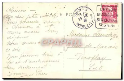 Chinon (L.-et-L.) — Eingangstor des Schlosses — Verlag C. Im — Rückseite