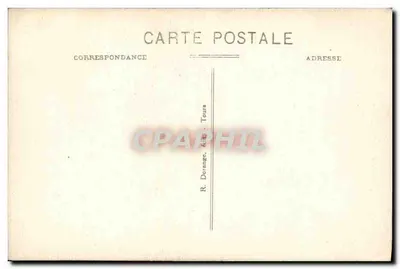 Azay-le-Rideau (I.-et-L.) — Szczegółowy widok głównego frontu i wejścia do zamku — R. Dorange, wyd., Tours — Rewers