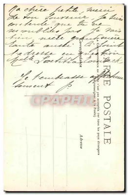 Tours — Vogelperspektive, Die Kathedrale und St-Martin — Verlag: La Correspondance Postale — Rückseite