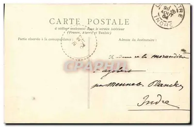 La Châtre — Porta gótica — Casa de madeira — B. F. PARIS 26 — Verso