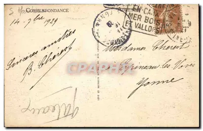 Saint-Valéry-en-Caux — Plaża, widok na przylądki — L. Lévy i Muret — Rewers
