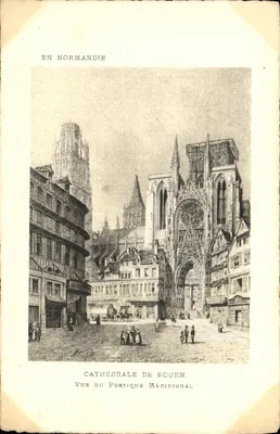 Catedral de Rouen — Vista do Portique Meridional — Edição Artística 'SUPRA' Paris