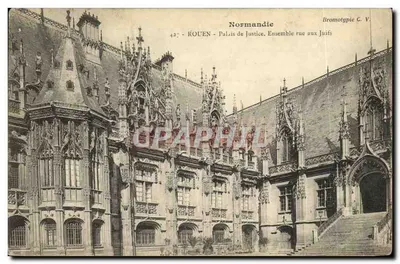 Rouen — Palácio de Justiça. Conjunto da Rue aux Juifs — Bromotipia C. V. n° 427