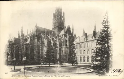 Rouen — Praça Saint-Ouen, Abside da Igreja lado Norte — C. Vellerot, n°127