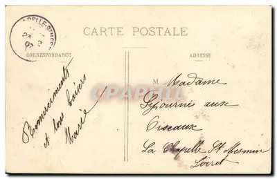 Paris - Place de la Concorde e a Sena — editor 'Postes' n°318 — Verso