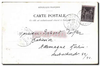 Arc de Triomphe du Carrousel — Paryż — Wyd. de Koenig, Paryż, N° 66 — Rewers