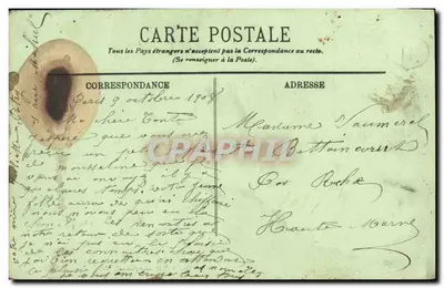 Paris — L'Avenue de l'Opéra — LL. — Fustes, n° 589 — Verso