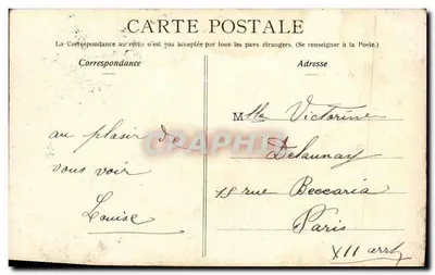 Parijs, Parc Monceau — De Colonnaden — uitgever L. Totes — Achterkant