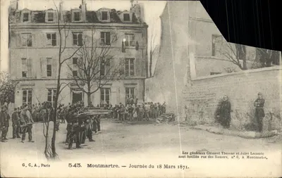 Montmartre — Ngày 18 Tháng 3 Năm 1871 — Các tướng Clément Thomas và Jules Lecomte bị bắn ở đường des Rosiers, số 6