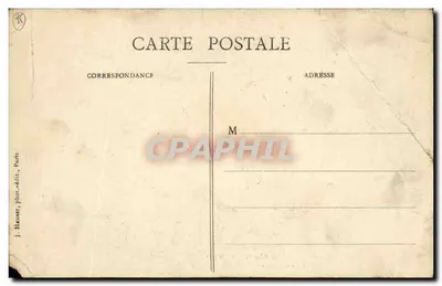 Tarjeta postal antigua París La Crue de la Senna Octroi — Reverso