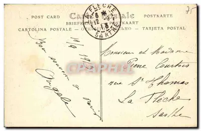 Paryż — panorama Paryża. Widok z lotu ptaka na Tuileries, Louvre i wschodnie Paryż — wydawca ND, nr 3510 — Rewers