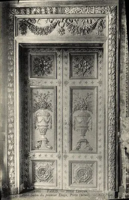 Hôtel Lauzun — Petit Salon do primeiro andar, Porta (detalhe) — ND. Fot. Paris, N° 8134