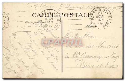 Pomyślcik — Paryż, Panthéon — Wydawca E.P.D. n°4510 — Rewers