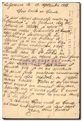 Vue du canal de la Garonne à Bordeaux — éditeur Yvon, n° 44 — Verso