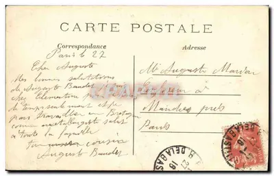 Paryż — Las Boulogne — Most Przejściowy — C. M. n°325 — Rewers