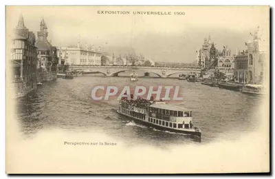 Perspectiva sobre a Seine — Exposição Universal de 1900 — editor não identificado