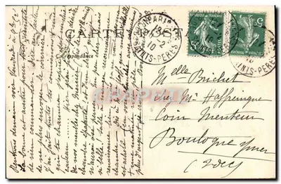 Parijs — Overstromingen van januari 1910 — De brug Henri IV — De menigte — C.M. n°45 — Achterkant