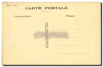 Vincennes — Stare Pałac Królewski widziany z boku Wielkiego Korpusu Straży — Most Levis — E.M. nr 1155 — Rewers