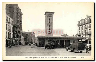 Bois-Colombes — A Estação e a Rua das Aubépines — E.M. n°2905