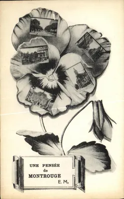 Uma flor de pensamento de Montrouge — E.M. — E. Malecuit, Paris