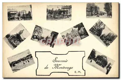 Lembrança de Montrouge — Editor E.M. — Coleção de 9 vignettes