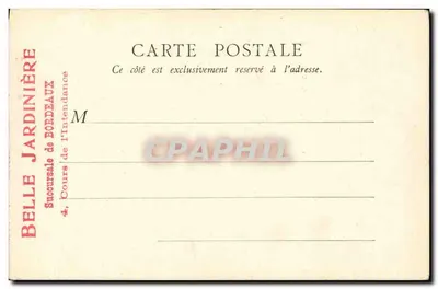 Le Châtelet — Souvenir de la Belle Jardinière, Bordeaux — Imp. Berthaud, Baschet, édit. — Verso